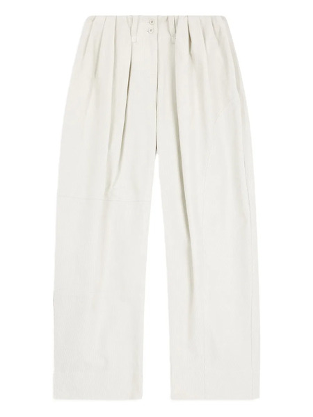  Open Yy Pantalones Palazzo De Algodón - Blanco 