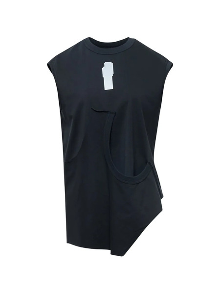  Ordinary Couture Code Top Asimétrico Sin Mangas - Negro 