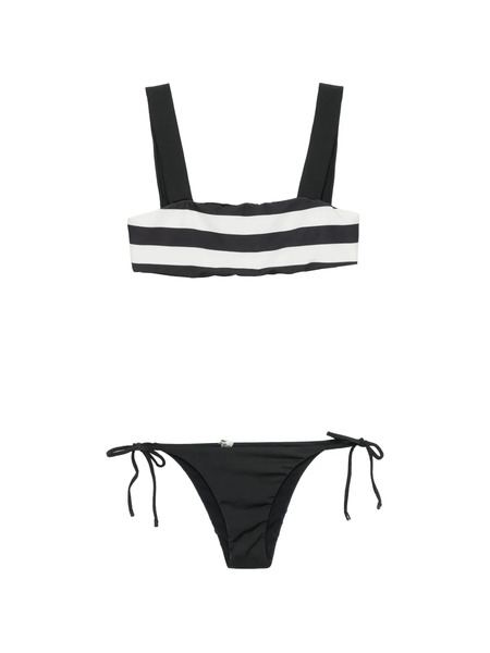  Osklen Bikini A Rayas - Negro 