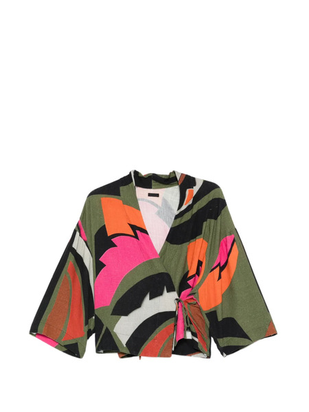  Osklen Kimono Con Estampado Floral - Verde 