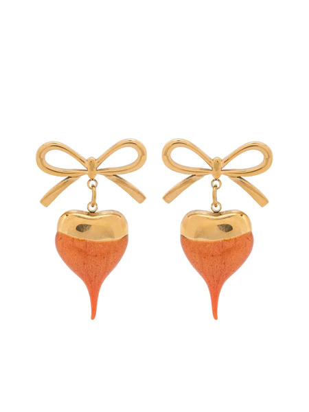  Ottolinger Pendientes Bow Heart - Dorado 