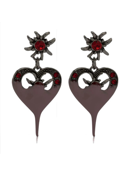 Ottolinger Pendientes Dipped Heart - Plateado 