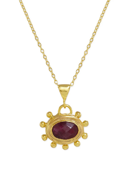 Ottoman Hands Collar Zand Ruby - Dorado 