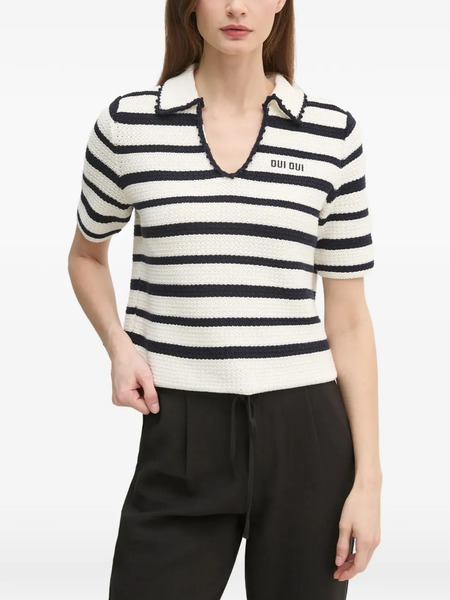  Oui Jersey A Rayas - Blanco 