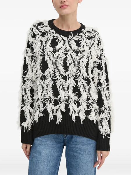  Oui Jersey Con Flecos - Negro 