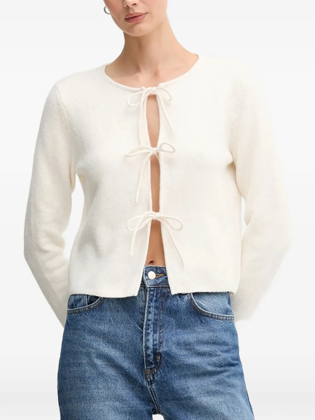  Oui Jersey Con Lazo En El Frente - Blanco 