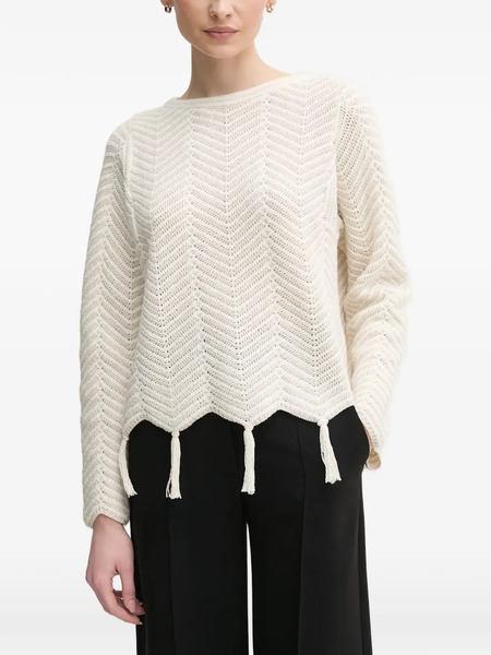 Oui Jersey De Punto Con Borlas - Neutro 