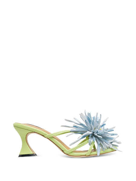  Pace Mules Garden Series Con Tacón De 70 Mm - Verde 