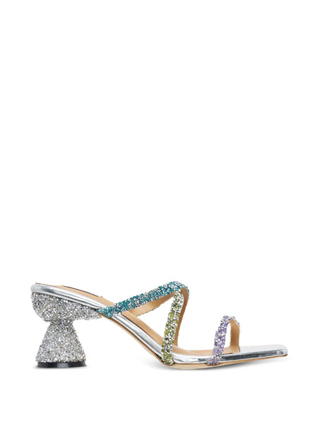  Pace Sandalias Glittle Con Apliques - Plateado 