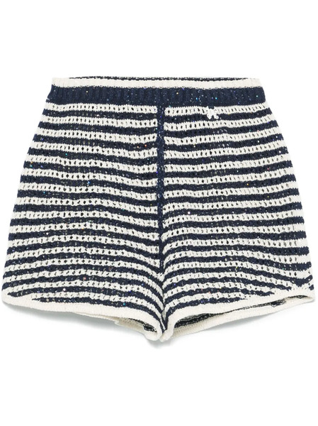  Palm Angels Bermudas A Rayas - Azul 