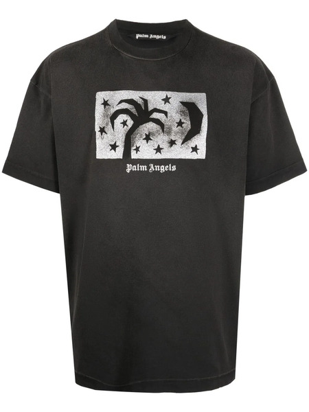  Palm Angels Camiseta Con Motivo Gráfico - Negro 