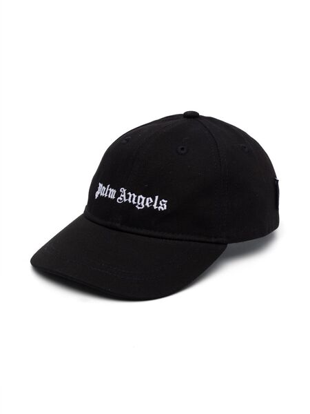  Palm Angels Kids Gorra Con Logo Bordado - Negro 