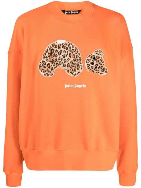  Palm Angels Sudadera Leopard Teddy - Naranja 