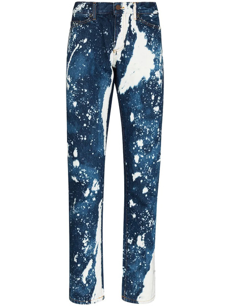  Palm Angels Vaqueros Slim Galaxy Dye - Azul 