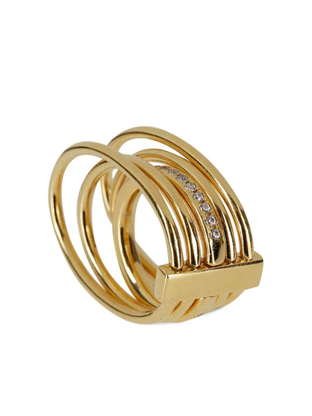  Panconesi Anillo Solar Crystal - Dorado 