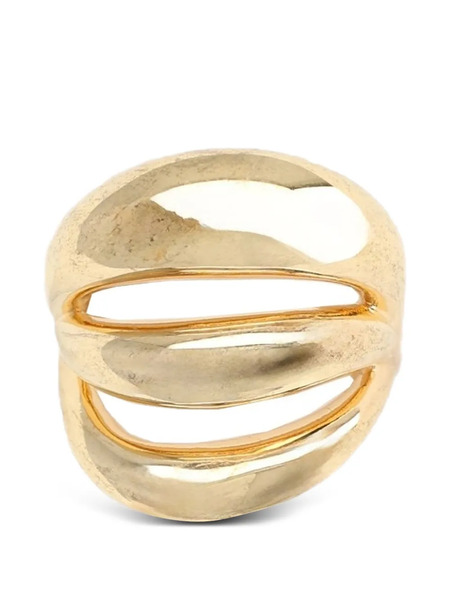  Panconesi Anillo Triptych Blow Up Con Abertura - Dorado 