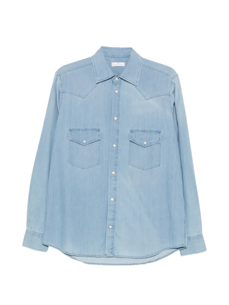  Panicale Camisa Con Bolsillo De Solapa - Azul 