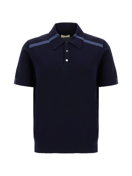  Panicale Polo Con Detalle De Rayas - Azul 