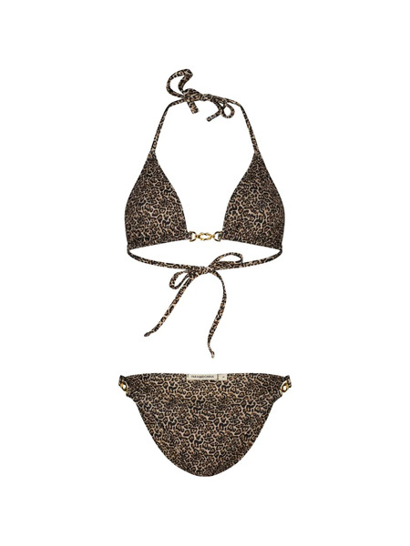  Paramidonna Bikini Gia Con Estampado De Leopardo - Marrón 