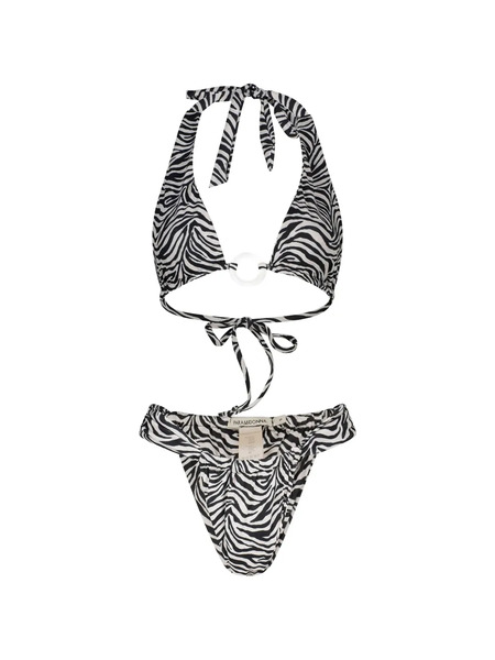  Paramidonna Bikini Mirla Con Estampado De Cebra - Blanco 