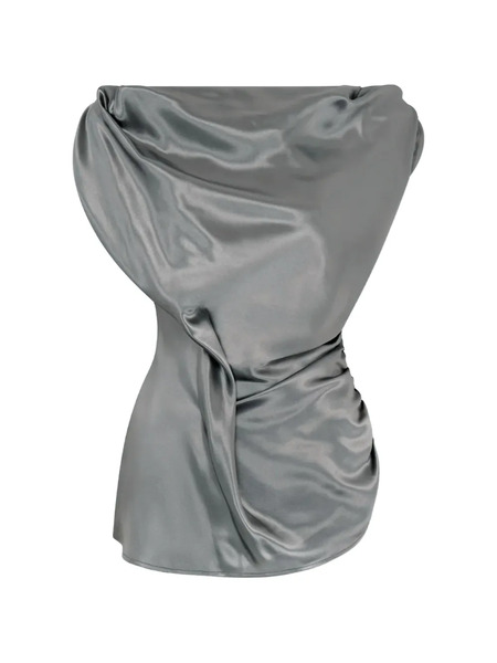  Paris Georgia Top Drapeado - Gris 