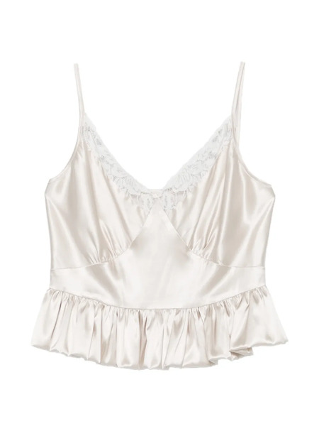  Parlor Blusa Con Detalles De Encaje - Neutro 