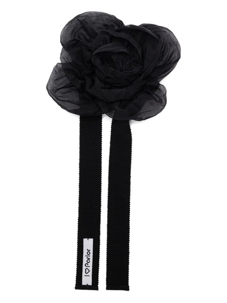  Parlor Gargantilla Con Forma De Rosa - Negro 