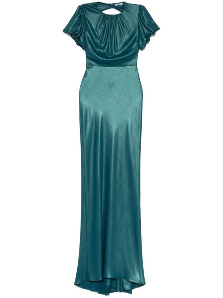  Parlor Vestido Largo Con Espalda Descubierta - Azul 