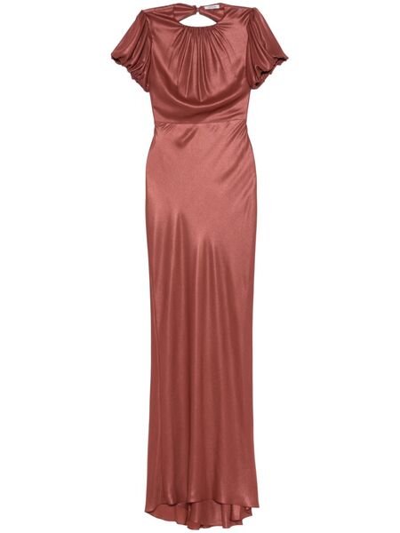  Parlor Vestido Largo Con Espalda Descubierta - Marrón 