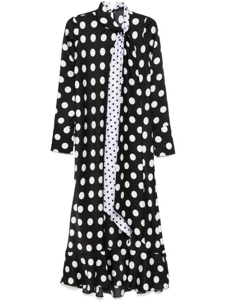 Parlor Vestido Largo Con Lunares - Negro 