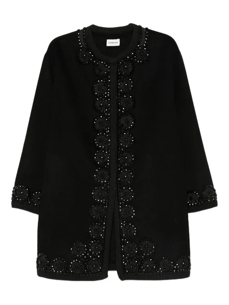  P.a.r.o.s.h. Abrigo Con Apliques Florales - Negro 