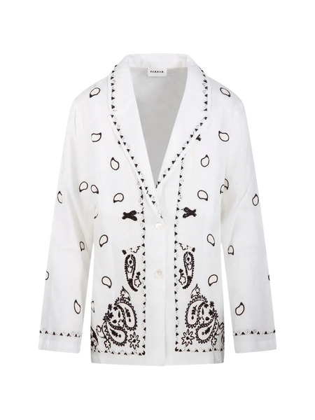  P.a.r.o.s.h. Blazer Beach Bordado - Blanco 