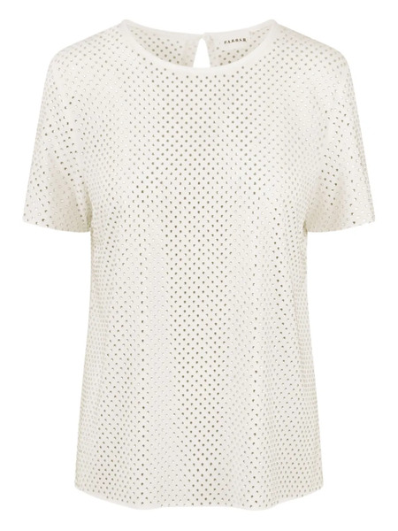  P.a.r.o.s.h. Blusa Con Apliques De Strass - Neutro 