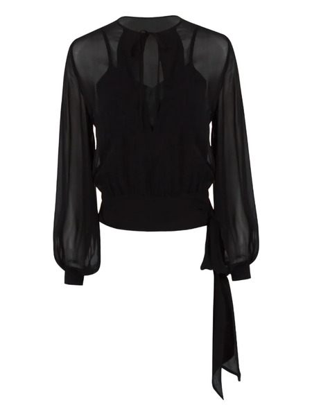  P.a.r.o.s.h. Blusa De Seda - Negro 