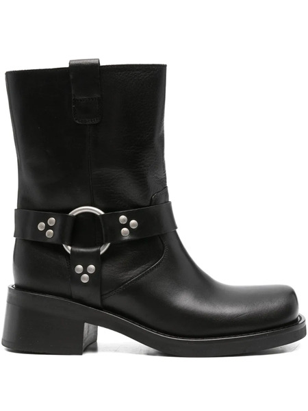  P.a.r.o.s.h. Botas De Piel Con Correa De Hebilla - Negro 