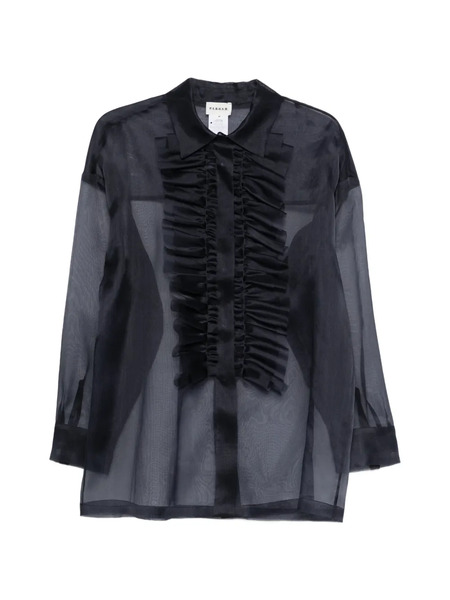  P.a.r.o.s.h. Camisa Shake Con Volantes - Azul 