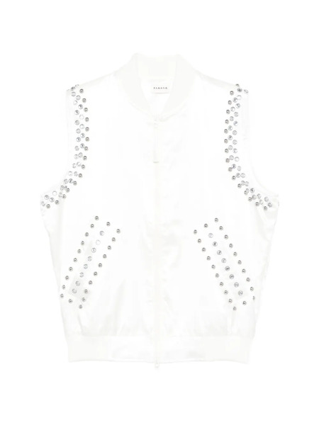  P.a.r.o.s.h. Chaleco Con Apliques - Blanco 