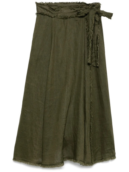  P.a.r.o.s.h. Falda Larga De Lino - Verde 