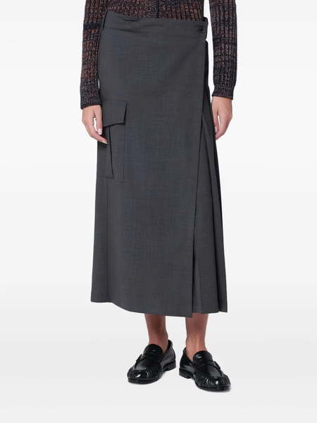  P.a.r.o.s.h. Falda Larga Plisada - Gris 
