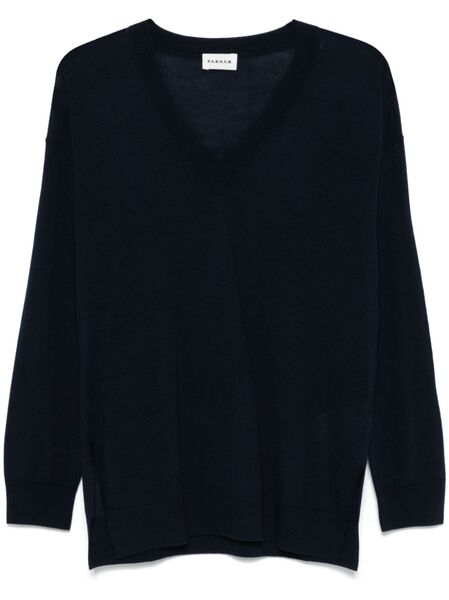  P.a.r.o.s.h. Jersey Con Cuello En V - Azul 