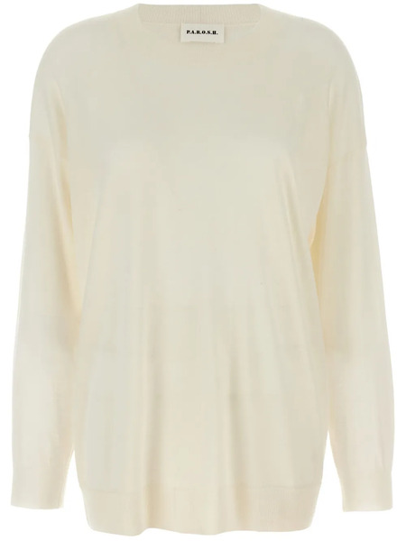  P.a.r.o.s.h. Jersey Con Cuello Redondo - Blanco 