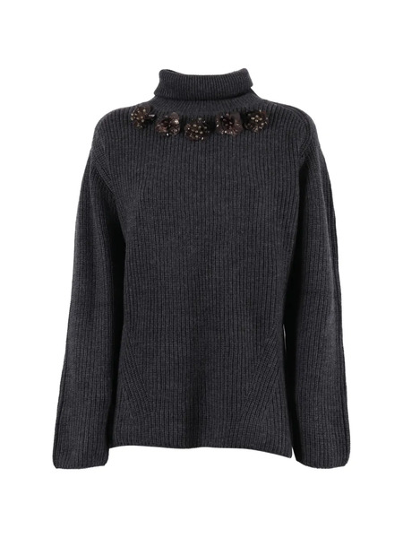  P.a.r.o.s.h. Jersey Con Cuello Vuelto - Gris 
