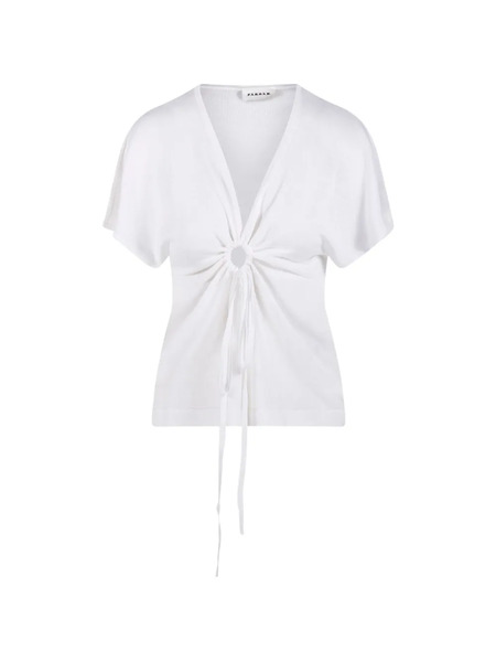  P.a.r.o.s.h. Top Con Anilla Lazada - Blanco 