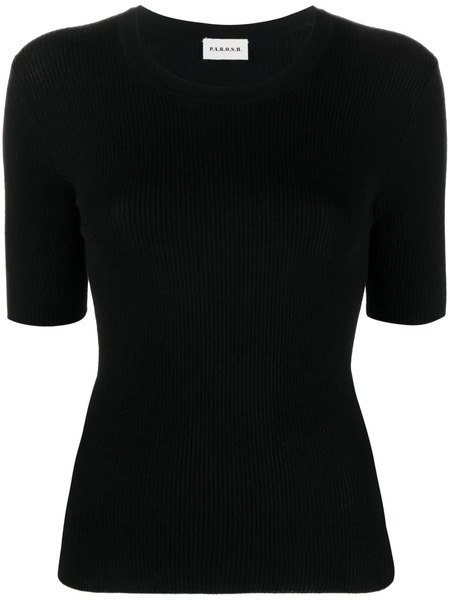  P.a.r.o.s.h. Top Con Cuello Redondo - Negro 
