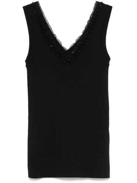  P.a.r.o.s.h. Top Con Cuentas - Negro 