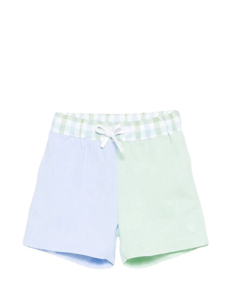  Patachou Bermudas A Cuadros Gingham Con Diseño Patchwork - Azul 