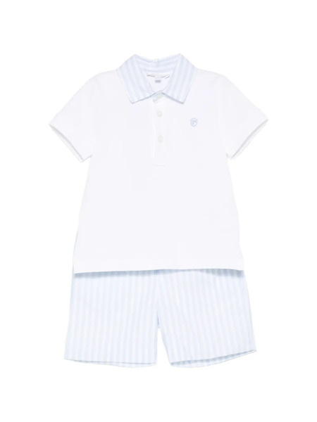 Patachou Set De Shorts A Rayas - Blanco 