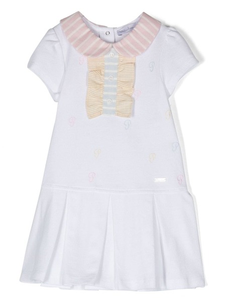  Patachou Vestido A Rayas - Blanco 