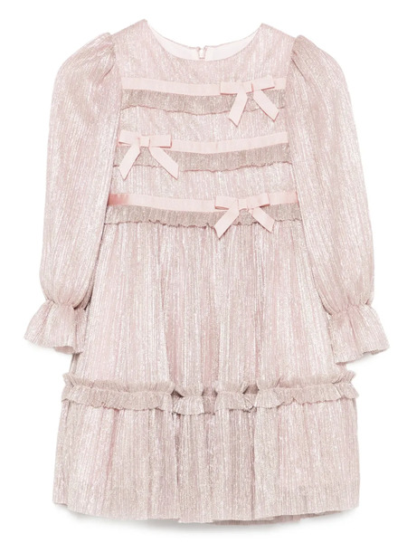  Patachou Vestido De Fiesta Plisado Con Lazo - Rosa 