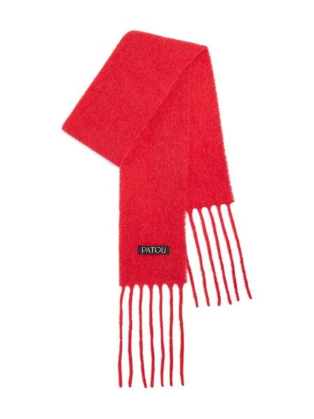  Patou Bufanda Con Flecos - Rojo 
